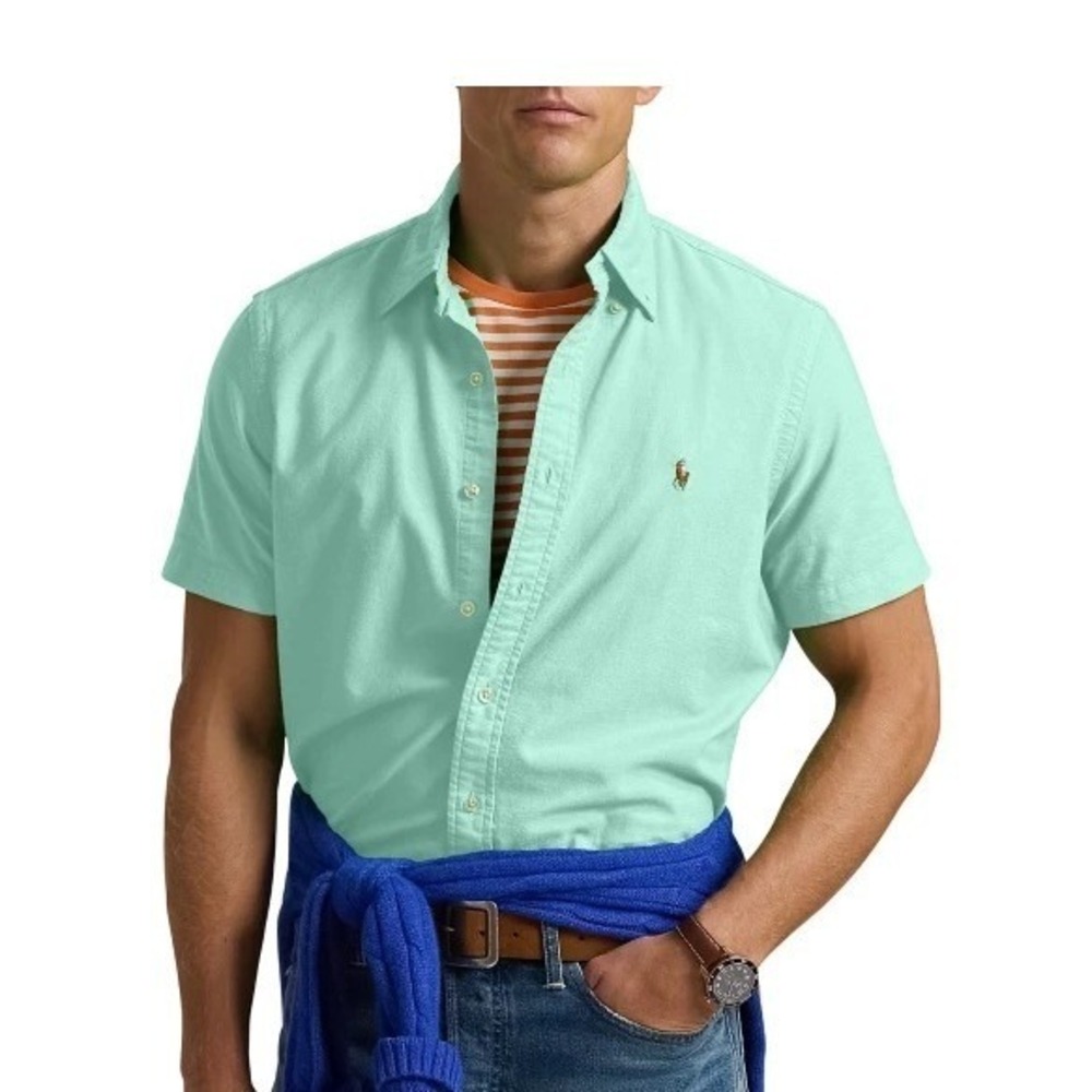 Ralph Lauren Mens Classic Fit Short Sleeve Button Down Shirt Big & Tall 4XLT‎